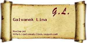 Galvanek Lina névjegykártya